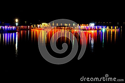 Seyhan River and Sevgi Adasi Love Island at Adana Turkey Stock Photo