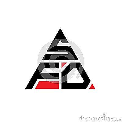SFO triangle letter logo design with triangle shape. SFO triangle logo design monogram. SFO triangle vector logo template with red Vector Illustration