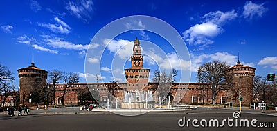 Sforza Castle Stock Photo