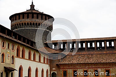 Sforza Castle Stock Photo