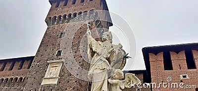 Sforza Castle, Castello Sforzesco, Milano, Italy Stock Photo