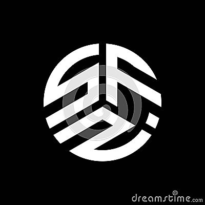 SFZ letter logo design on black background. SFZ creative initials letter logo concept. SFZ letter design Vector Illustration