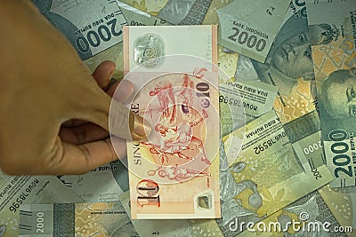 10 sgd money Stock Photo