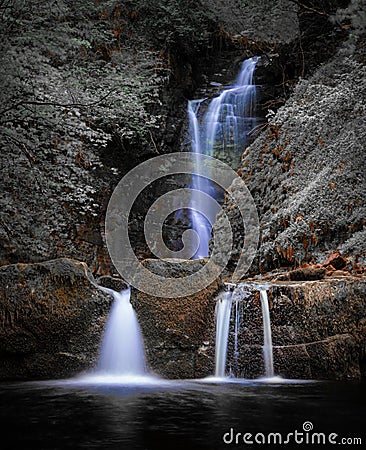 Sgwd Einion Gam waterfall Stock Photo