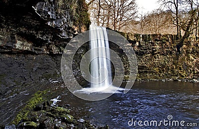 Sgwd Gwladys Waterfall on the Afon Pyrddin Stock Photo