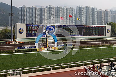 Sha Tin Racecourse, Hong Kong Editorial Stock Photo