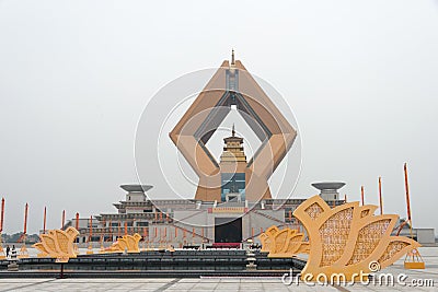 Famen Temple. a famous Temple in Fufeng County, Shaanxi, China. Editorial Stock Photo
