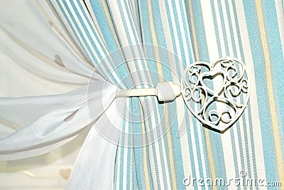 shabby chic curtain holder Stock Photo