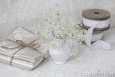 Shabby Chic Nostalgia Still Life Stock Photo