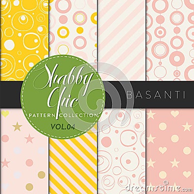 Shabby Chic Pattern Collection - Basanti Vector Illustration