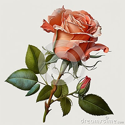 Elegant Shabby Chic Rose Stock Photo