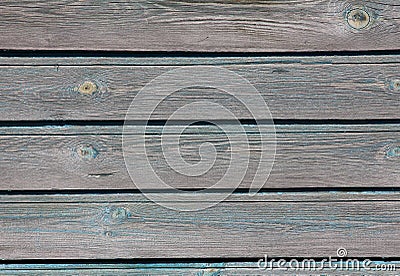 Shabby light blue wooden house wall with peeling paint, texture Stock Photo