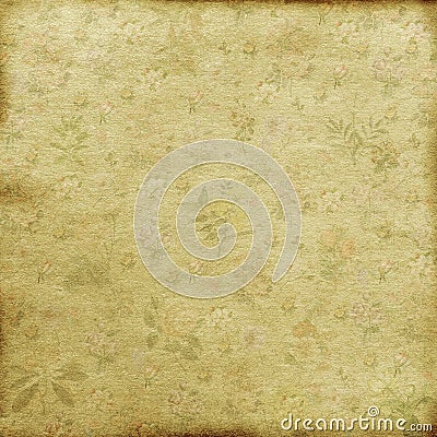 shabby vintage antique floral wallpaper background Stock Photo