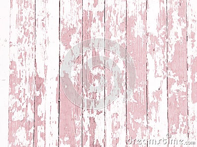 Shabby wood-grain texture white washed with distressed peeling paint Stock Photo