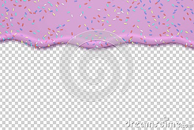 Vector realistic isolated donut glaze drips for template decoration and covering Stock Photo