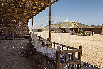 In the shade of Beduin village near Hurghada, egypt Stock Photo
