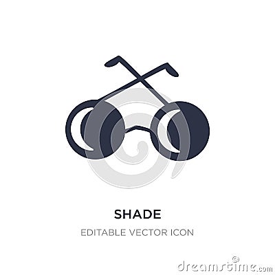 shade icon on white background. Simple element illustration from Fashion concept Vector Illustration