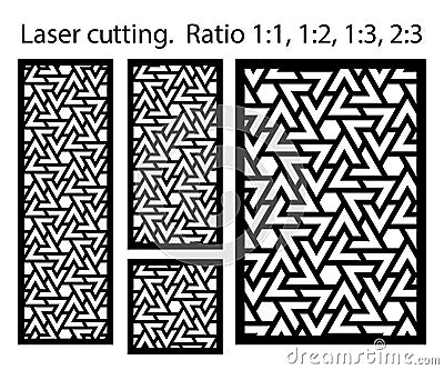 Shade screen, privacy fence template. Laser cut vector panel, screen, fence, divider. Cnc decorative pattern, jali Vector Illustration