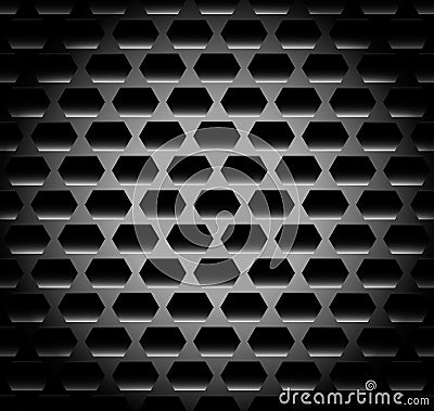 Shaded, Dark background / pattern with hexagonal shapes. repeata Vector Illustration