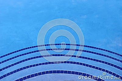 Shades of blue swimming pool tile background Stock Photo