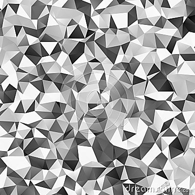 Shades of grey low poly background. Geometric vector illustration mosaic made of triangles Vector Illustration