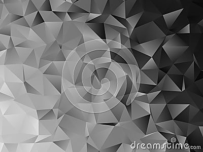 Shades of grey low poly background. Geometric vector illustration mosaic made of triangles Vector Illustration