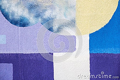 Shades of Purple, Blues and Yellows Stock Photo