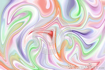 Shades of purple, green, orange and pink, abstract marble effect background. Pattern can be used as a background or for cards, Stock Photo