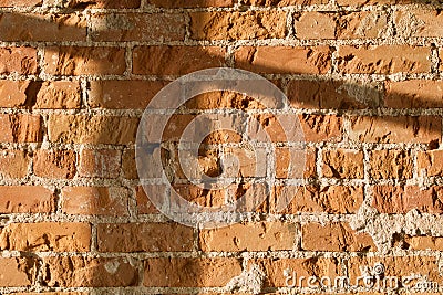 Shadow on the Brick Wall Stock Photo