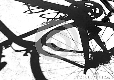 Shadow of Bike Stock Photo