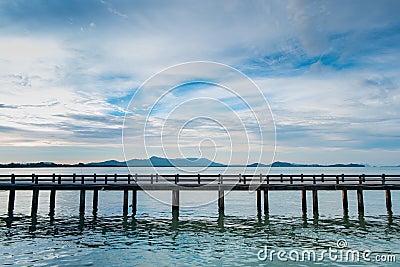 Shadow bridge in twinlight Stock Photo