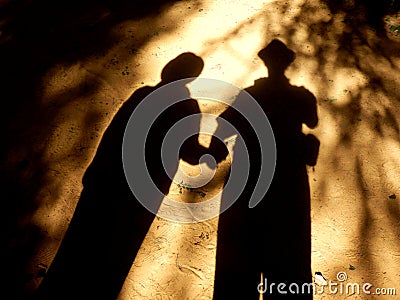 Shadow Couple Stock Photo