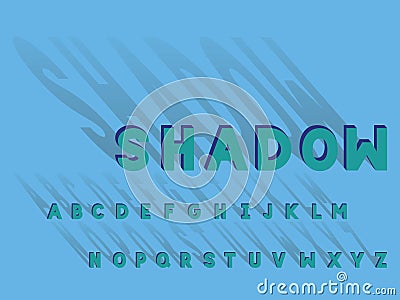 Shadow font. Vector alphabet l Vector Illustration