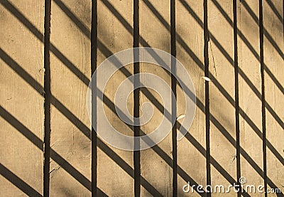 Shadow on footbridge Stock Photo