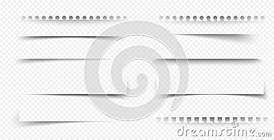 Shadow frames of paper sheet, notebook pages Stock Photo