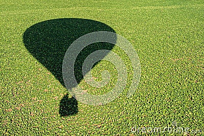 Shadow of an hot air balloon Stock Photo