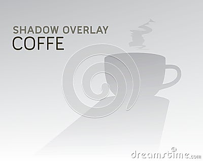 Shadow overlay coffe illustration window background Vector Illustration