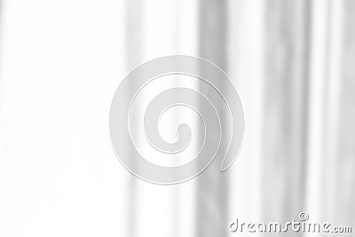 Shadow overlay effect on white background. Abstract sunlight background with window shadows Stock Photo