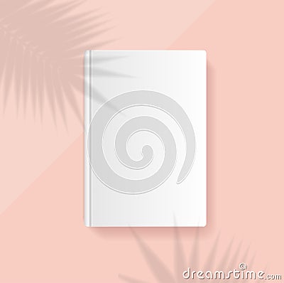 Shadow Plant Overlay Palm Leaf Effect Realistic Detailed 3d Book Cover Template. Vector Vector Illustration