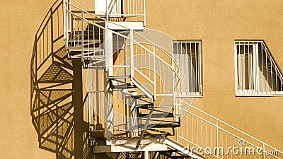 Shadow from a stairs Stock Photo