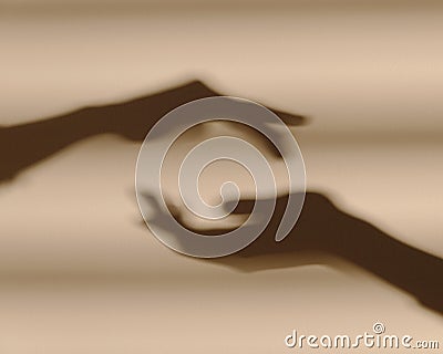 shadows hands white wall. High quality photo Stock Photo