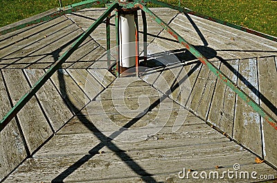 Shadows on a merry-go-round Stock Photo