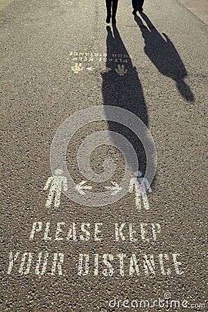Please keep your distance Stock Photo