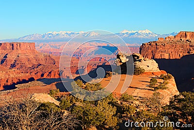 Shafer Canyon Overlook Canyonlands Stock Photo