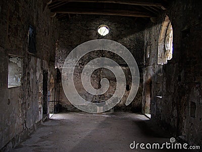 Shaft of light in Church Stock Photo