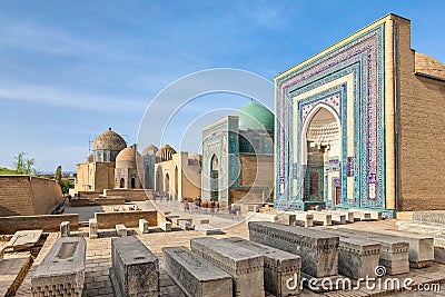 Shah-i-Zinda necropolis in Samarkand, Uzbekistan Stock Photo