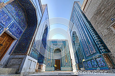 Shah-i-Zinda - Samarkand, Uzbekistan Stock Photo