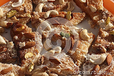 Shahi tukda is a dessert from India Stock Photo