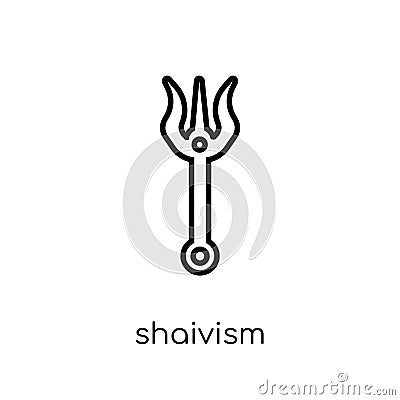 shaivism icon. Trendy modern flat linear vector shaivism icon on Vector Illustration