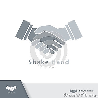 Shake hand symbol icon. Vector Illustration